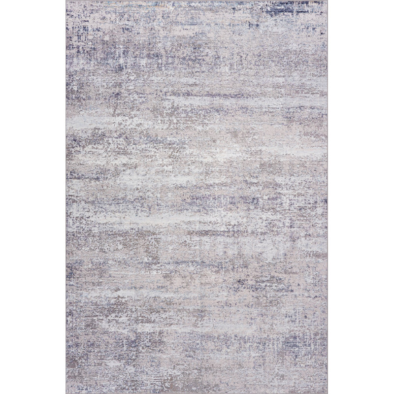  Azurielle Abstract Washable Rug, Rectangle 5'6" x 9'6"