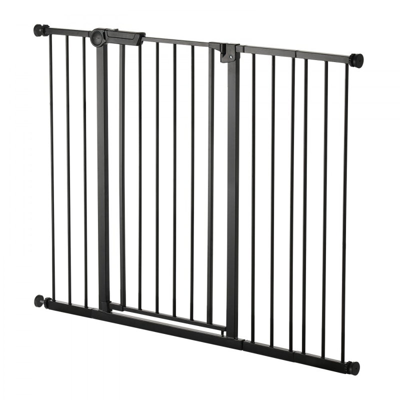 Baby Gate 26-48 Inches Adjustable Width 36 Inches High Dog Gate, Black