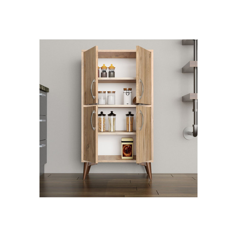 Modern Multi-Purpose Cabinet, Atlantic Pine Finish, 23.6 x 42.9 x 13.8 inches | 100% Melamine Coated Particle Board, Thickness: 0.7 inches | Numerous Shelves & Additional Storage, Ideal for Home or Office Use
