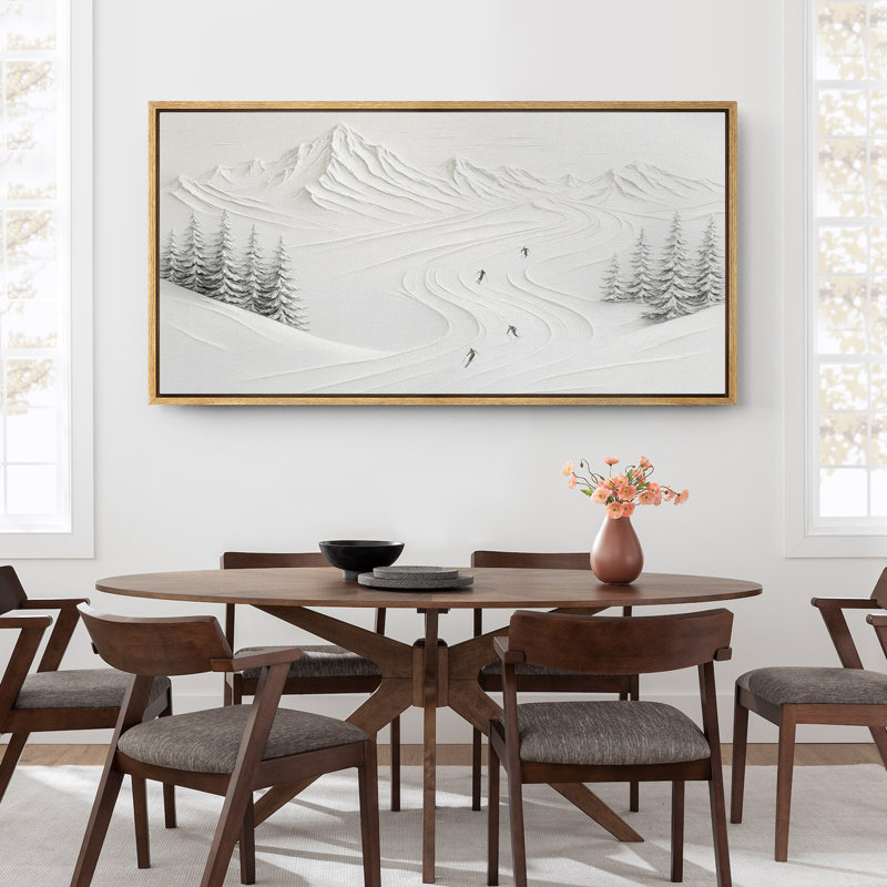 Impression sur toile encadrée, paysage d'hiver, Naturel, H 30 po x l 60 po
