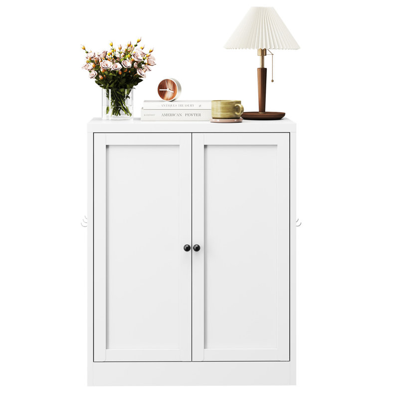 34.6" White Metal Pantry Cabinet With Adjustable Shelves - Freestanding Kitchen Storage Organizer With Easy-Grip Handles,  Assembly Required, Ideal For Kitchen, Dining Room, Apartment