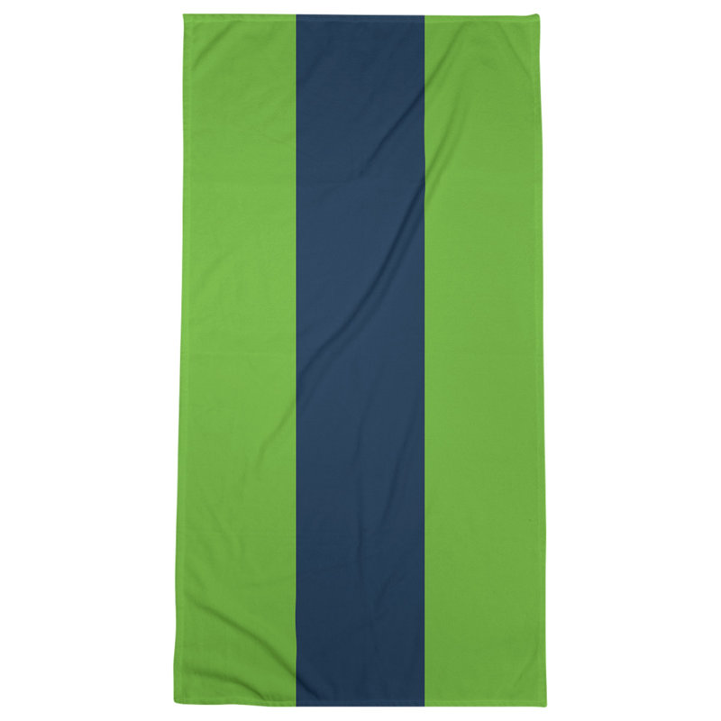 Cotton Blend Beach Towel, Green/Blue