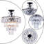Lustre rétro en cristal 15,6 pouces - base E12 / commande murale