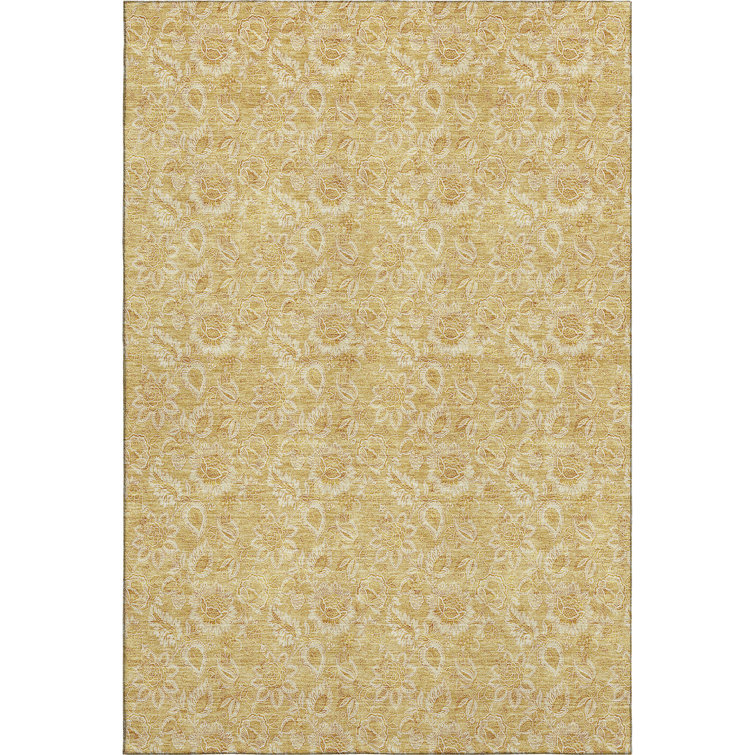 Premium Machine Washable Addington Gold Rug