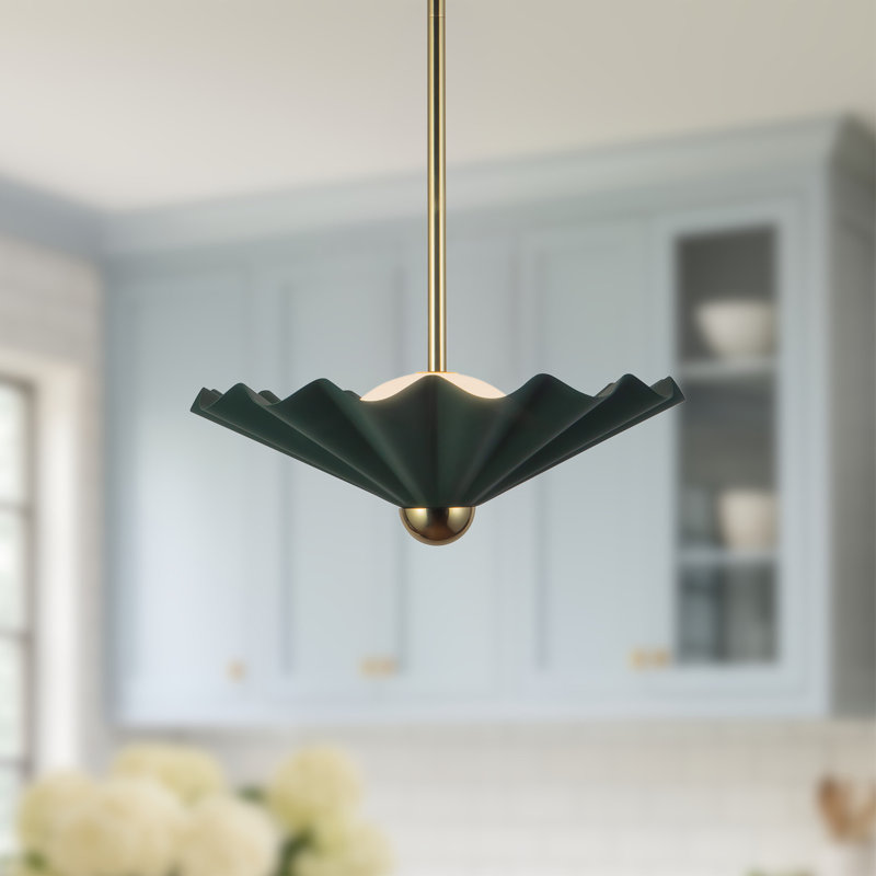 Suspension DEL à intensité variable Sadira 16 po vert pin, 16 po, Vert