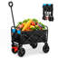 Mini chariot de plage pliable de jardinage (noir + bleu + frein)-117353900-117353904