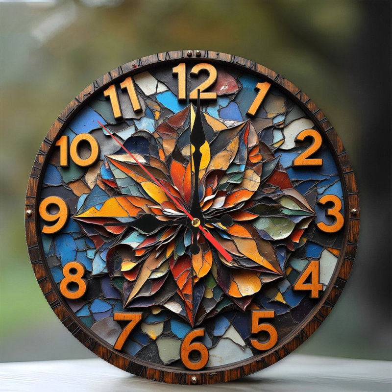 Horloge murale fleur