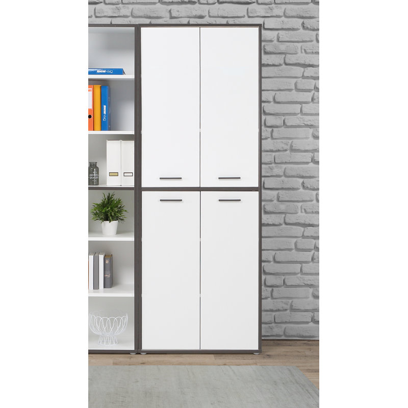 Bibeau 4 Door Manufactured Wood Wardrobe