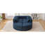 Canapé modulaire Boneless de 114,9 po en bleu, combiné pour une disposition personnalisée, sièges aux extrémités courbées, siège profond de 24,4 po et lit modulaire bleu en tissu Boucle, modules, profondeur d'assise, mousse à haute densité douce au toucher-333300672
