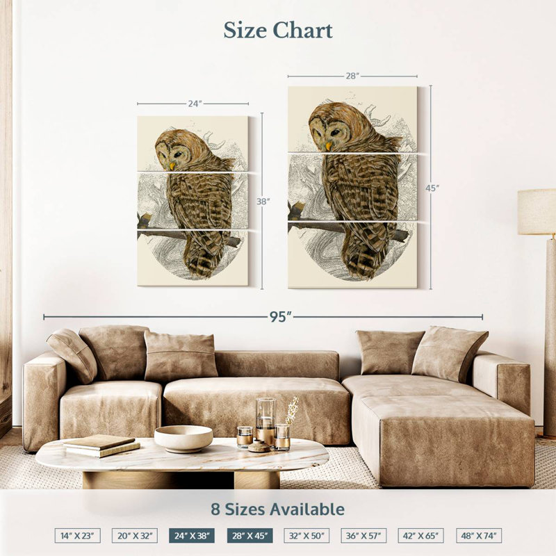 Brampt Barred Owl II, 38'' H x 24'' W