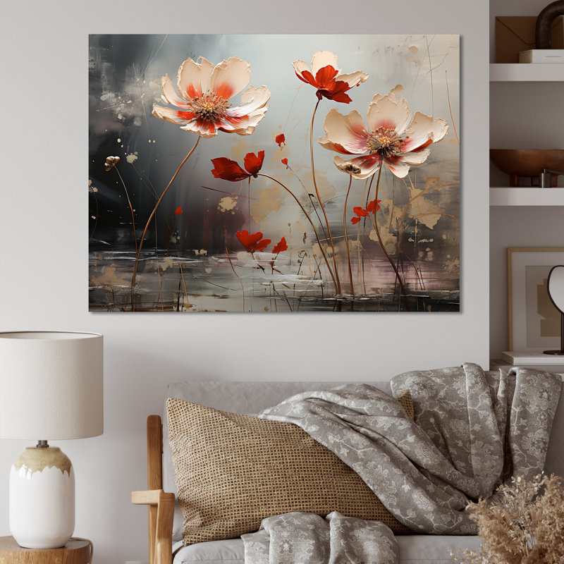«Jade Flowers Field Enchantment II», reproduction sur toile, Toile tendue, H 12 po x l 20 po x P 1,5 po