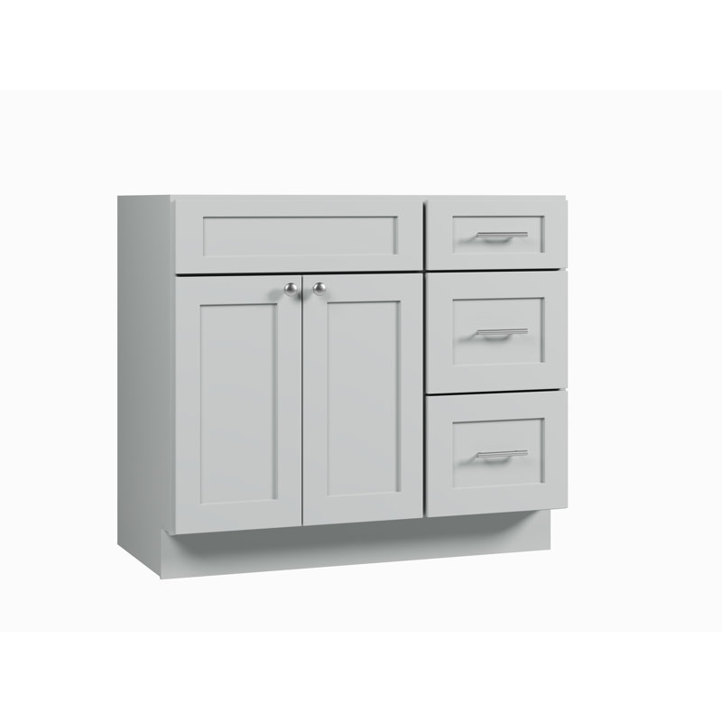 Meuble-lavabo simple 39 po avec tiroir Disar, Gris