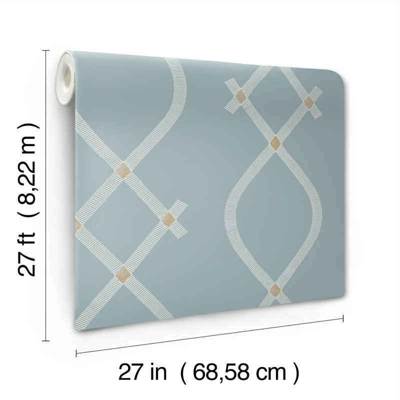 Papier peint Ellena, Bleu