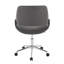 Chaise de bureau contemporaine en métal et similicuir-132213372