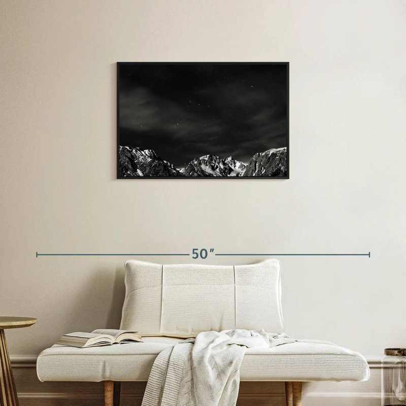 Starlit Sierra Nevada, Floating Frame Black, 31" X 21"