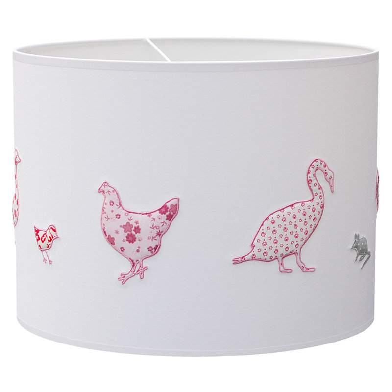 26cm H Cotton Drum Pendant Shade ( Uno ), White