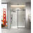 60" W X 76" H Sliding Frameless Shower Door In Matte Black With Clear Glass