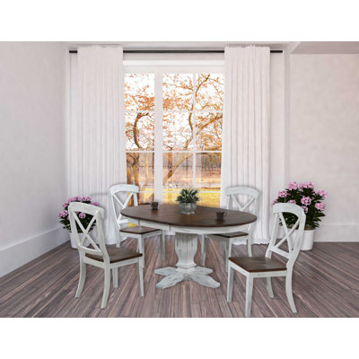 Farmhouse Elegance – 5-Piece Extendable Dining Set