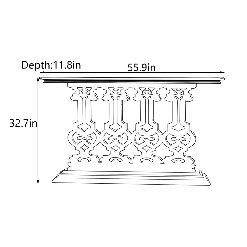 American Retro Creative Solid Wood Entry Console