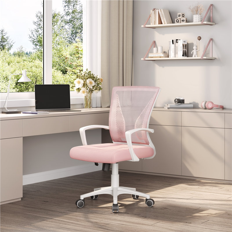 Mid-back Mesh Office Chair, Pink