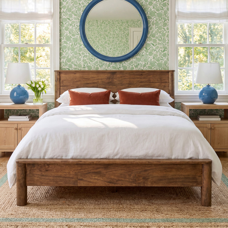 Quinn Solid Wood Platform Bed, King