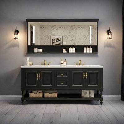 Armoire de salle de bain style campagnard américain
