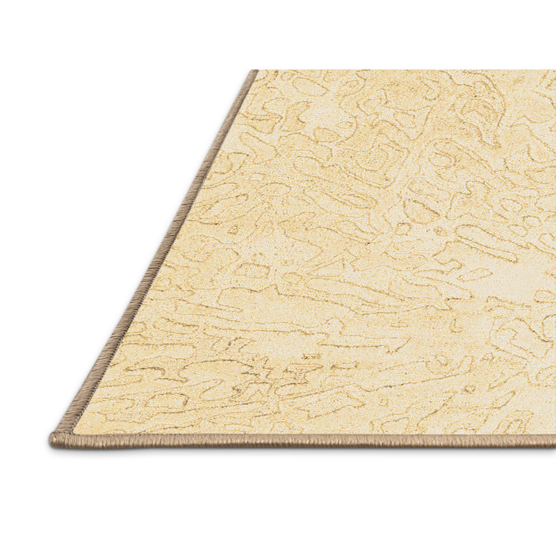 Tapis brun contemporain lavable à la machine 2598, Rectangle 7 pi x 10 pi