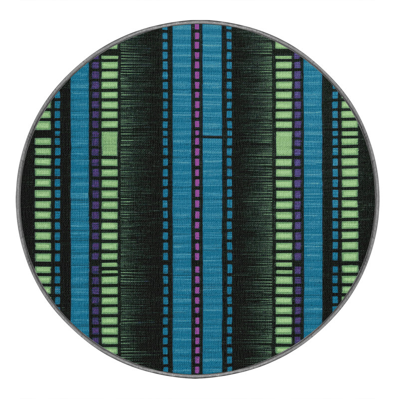  Tapis graphique lavable, Rond 3 pi