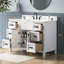 Ensemble de meuble-lavabo simple 48 po avec plateau en pierre reconstituée
