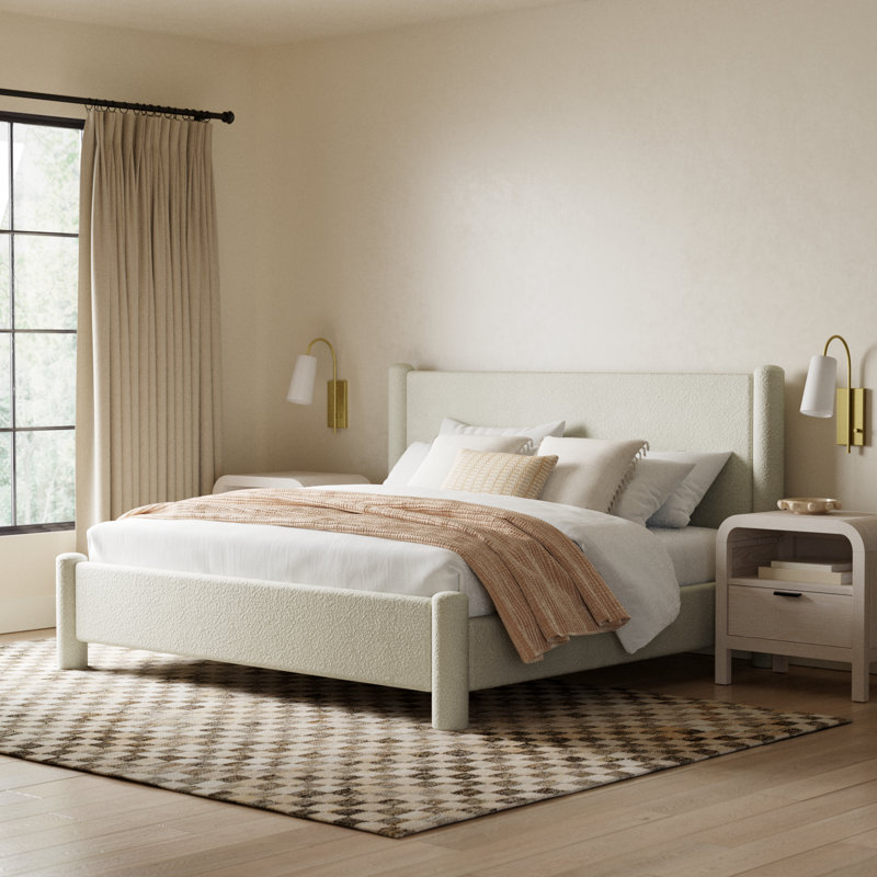 Asel Upholstered Platform Bed, King