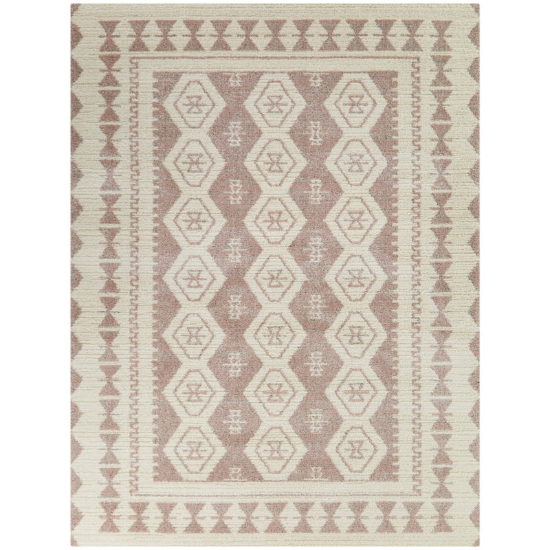 Tapis rose clair Ansar, Rectangle 5 pi 3 po x 7 pi