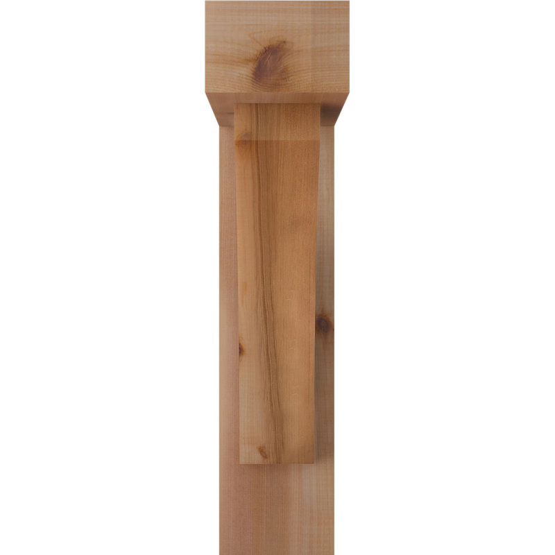 Thorton Block Bracket with Offset Brace, 24 x 20, 5 1/2"W Western Red Cedar (Smooth)