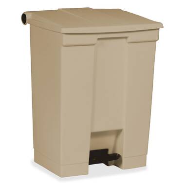 Rubbermaid Commercial Products Trash Can ,50 gal.,Beige,Plastic