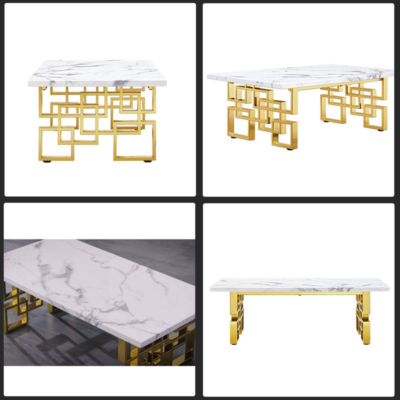 Wannie Marble Top Coffee Table