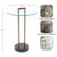 Table d'appoint ronde en verre et marbre-119048299