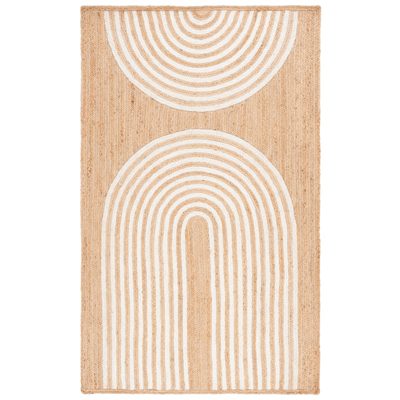 Tapis abstrait en jute / sisal Sarok, Rectangulaire 3 pi x 5 pi