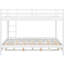 Lit superposé grand, lit en bois blanc avec couchette et design, fait de pin, rails d'économie d'espace pour les petites chambres à coucher, fabrication solide,-1519616917