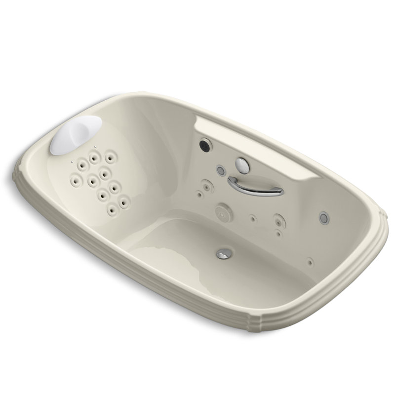 Portrait Effervescence 67" x 42" Whirpool Bathtub, Amande