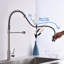 Robinet de cuisine commercial à poignée simple à ressort à grande arche commercial avec système de filtration d'eau