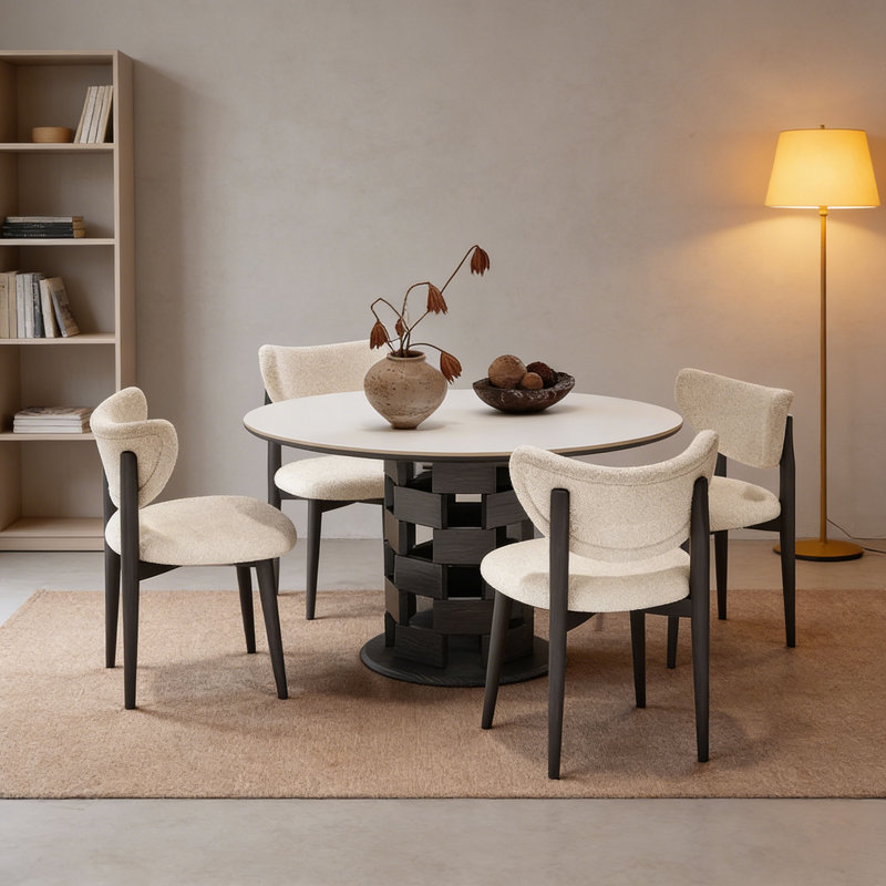Castro, 7 pièces : table, 6 chaises, H 29,5 po x L 59,1 po x l 59,1 po