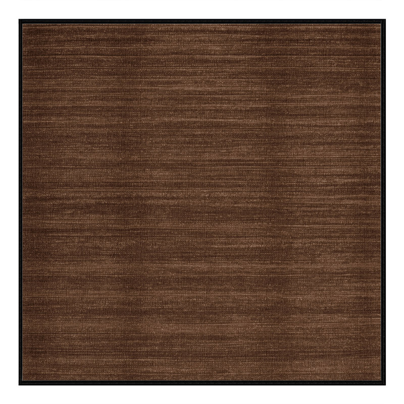 Machine Washable Solid Brown Area Rug, Square 6'