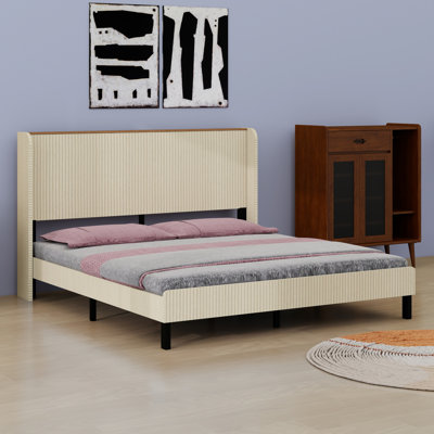 Platform Bed Frame With Integrated Charging Station