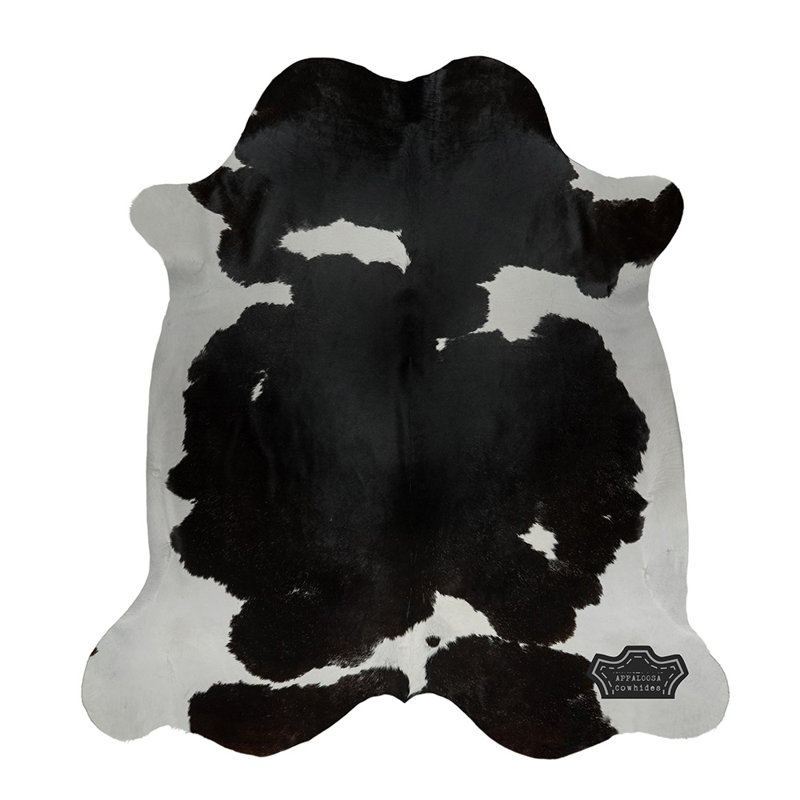 Authentic Black and White Cowhide Rug 6' x 8'