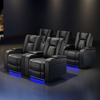 Fauteuil inclinable électrique de 38 po avec compartiment pour accoudoirs, USB et type C (ensemble de 5)
