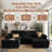 Seren Boneless 106" Modular L-shaped Sectional Sofa With Ottoman, No-assembly Cloud Couch, Boneless Design For Modern Living-116240535-116240537