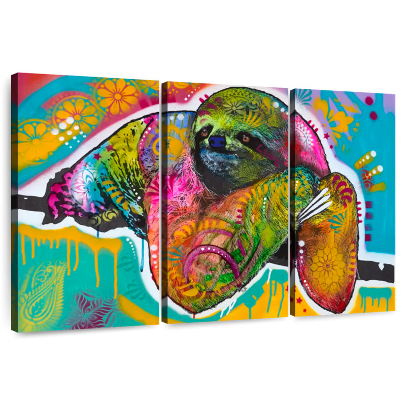 Brampt Colorful Sloth, 20" H x 33" W