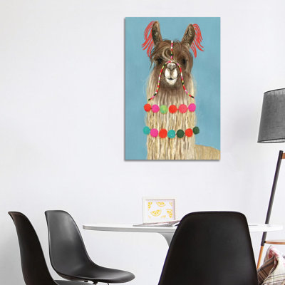 Adorned Llama IV by Victoria Borges - Wrapped Canvas Print