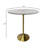 Heatherton Modern Bar Height Dining Table with Resin Top and Gold Steel Pedestal Base Kitchen Table Seats 2-6 Person-1289085824