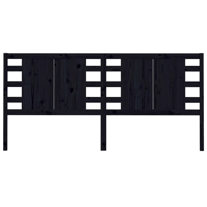 Edelare Solid Wood Headboard, 166 x 100cm, Black