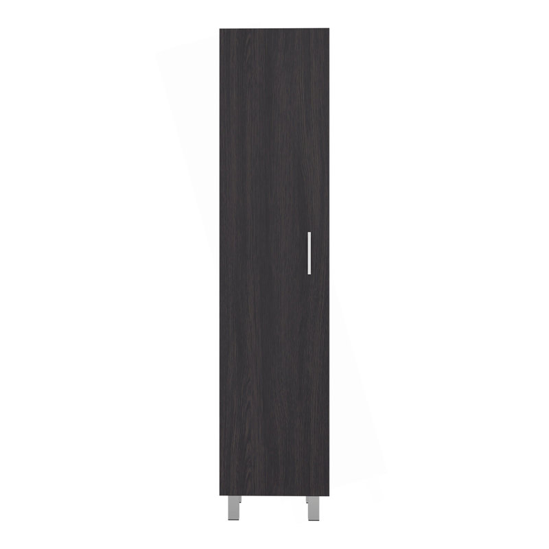 Armoire de rangement avec tablette fixe, Wengé